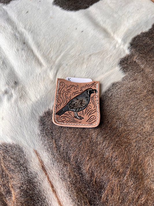 Tooled Leather Card Holders